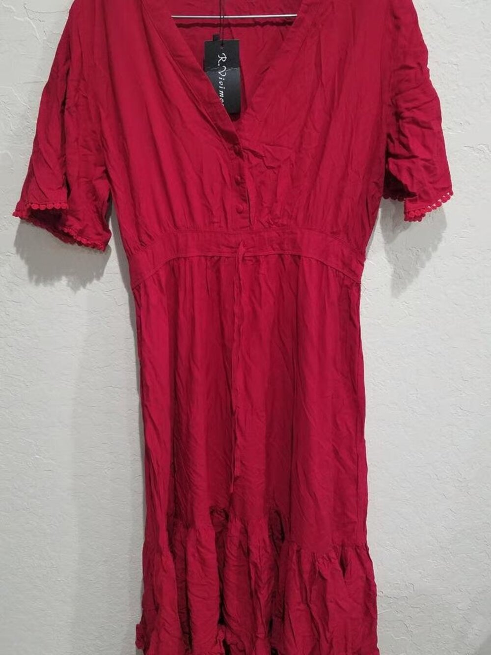 New Womens Large Red Dress size Large